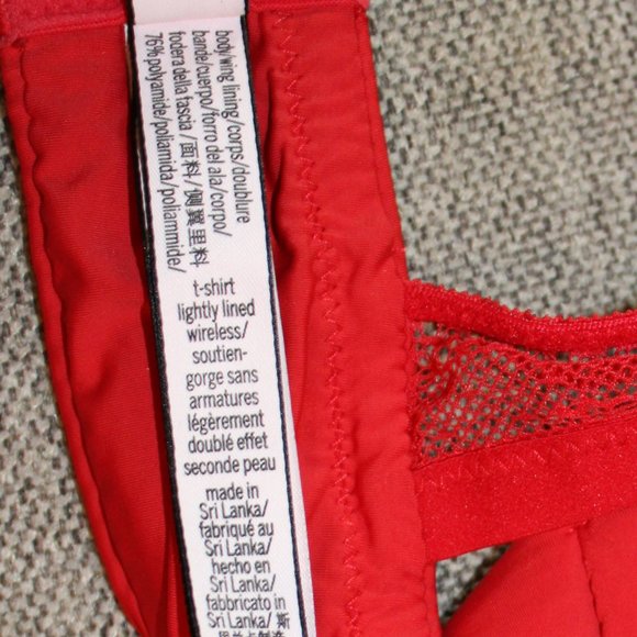 Victoria's Secret Intimates Red Racer Back Bra Size 36DD - Picture 6 of 10